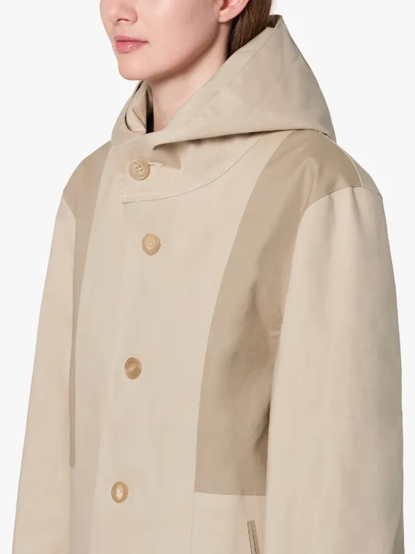 Putty & Fawn Bonded Cotton Hooded Coat LR-090/CB