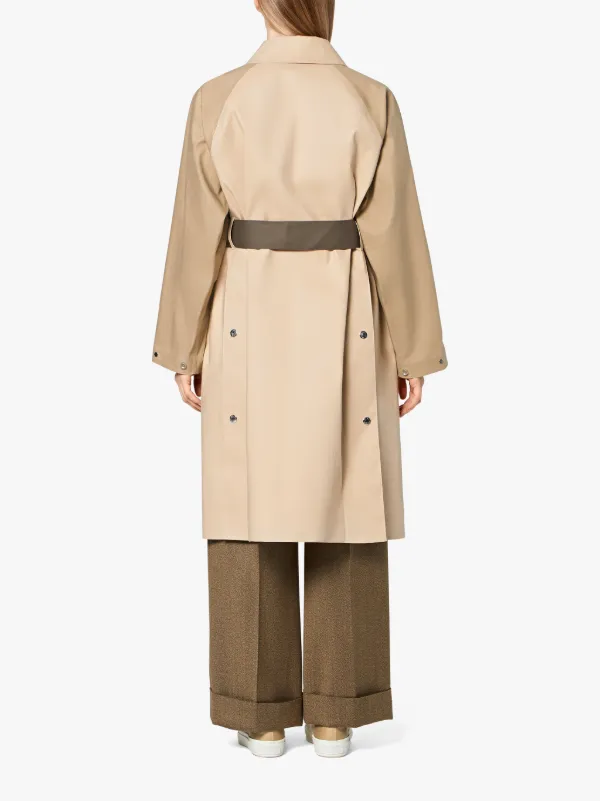 Putty & Fawn Bonded Cotton Oversized Trench Coat LR-092/CB