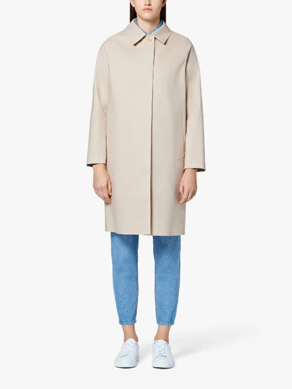 Putty single-breasted coat