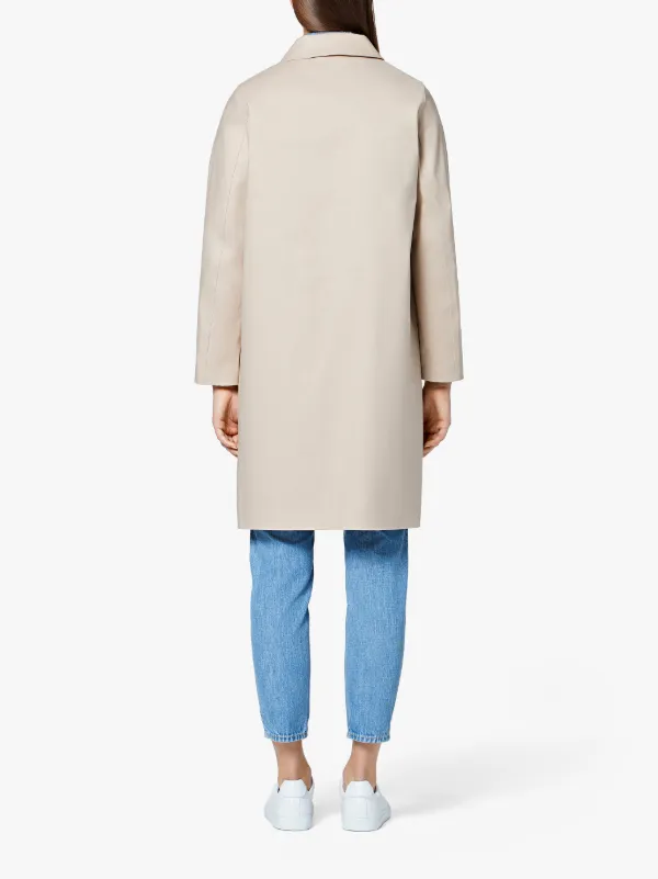 Putty single-breasted coat