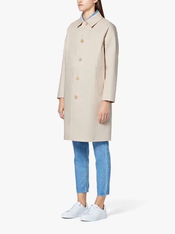 Putty single-breasted coat