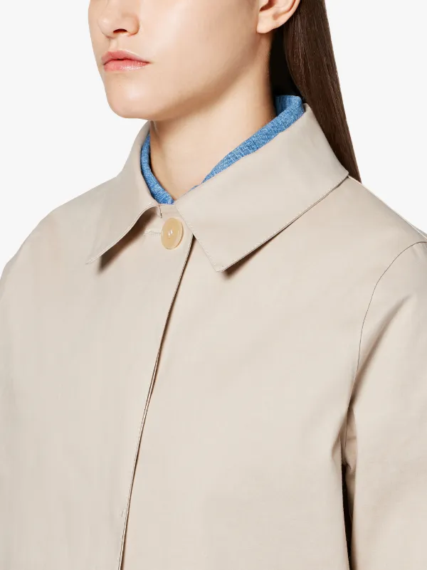 Putty single-breasted coat
