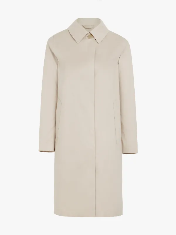 Putty single-breasted coat
