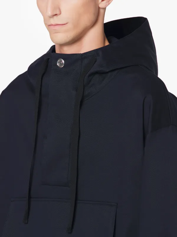 RAFFORD Navy Cotton Oversized Anorak Jacket | GM-1042