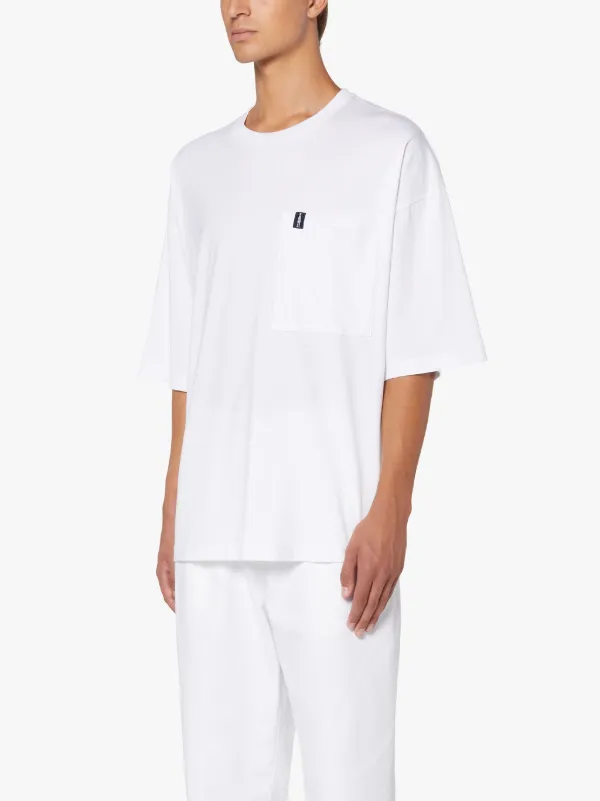 RAIN or SHINE White Cotton Drop Shoulder T-Shirt | GJM-216