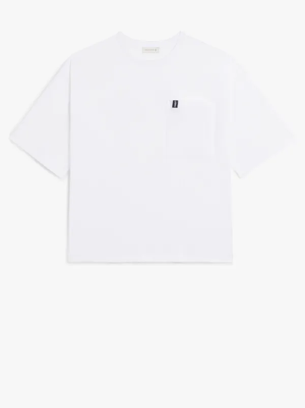 RAIN or SHINE White Cotton Drop Shoulder T-Shirt | GJM-216