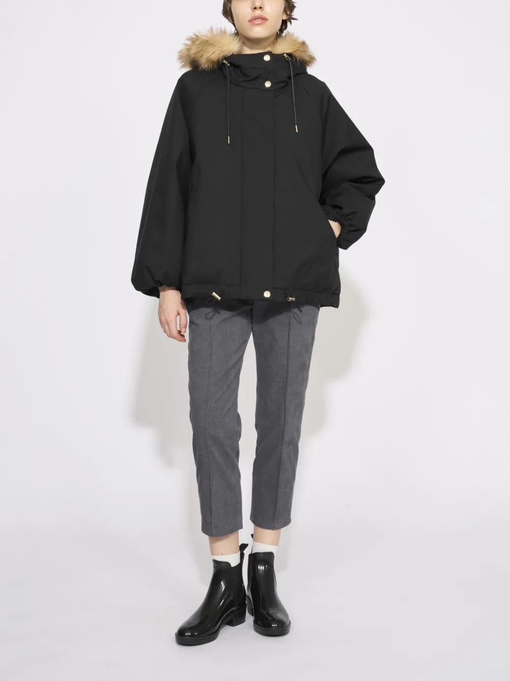 RAINTEC SKYE PARKA DOWN SHORT BLACK | RAINTEC SKYE PARKA