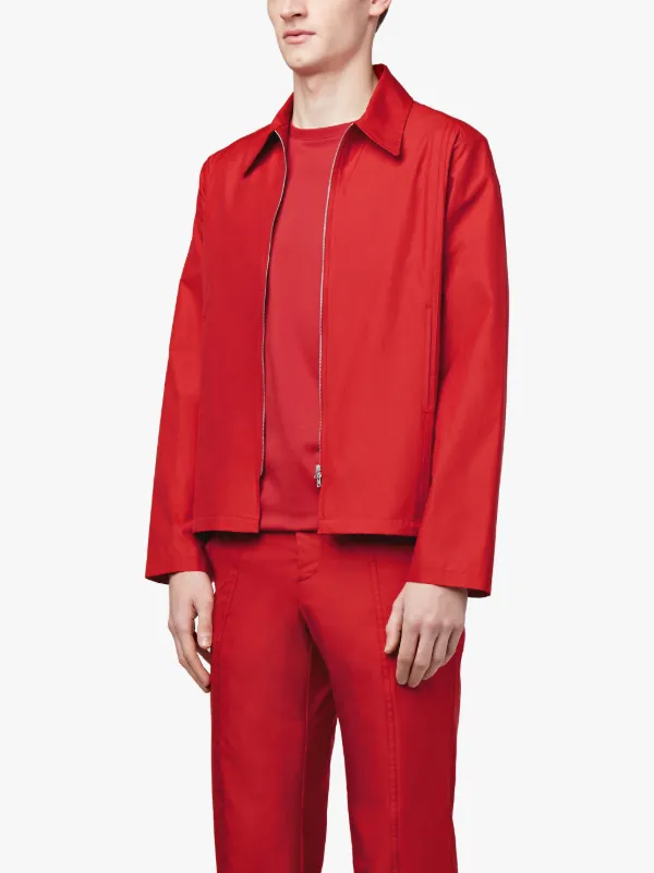 Red Cotton & Silk 0002 Jacket