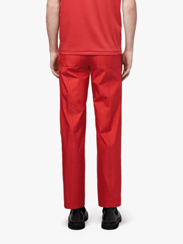 Red Cotton & Silk 0002 Trousers