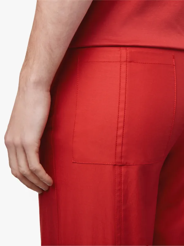 Red Cotton & Silk 0002 Trousers | Mackintosh