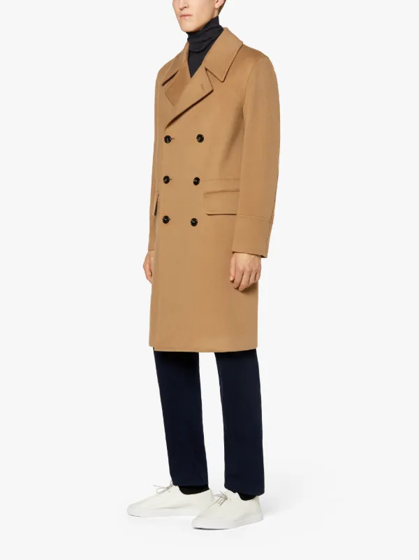 REDFORD Beige Wool & Cashmere Double Breasted Coat | GM-1101