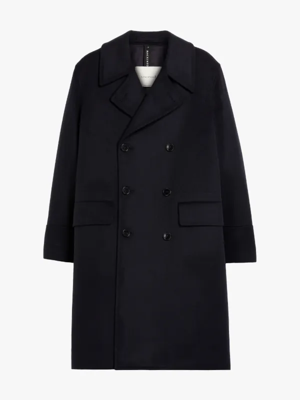 REDFORD Navy Wool & Cashmere Double Breasted Coat | GM-1101