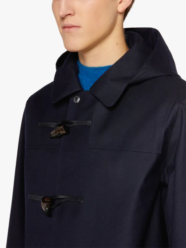 ROGART Navy Bonded Wool Duffle Coat | GR-1031