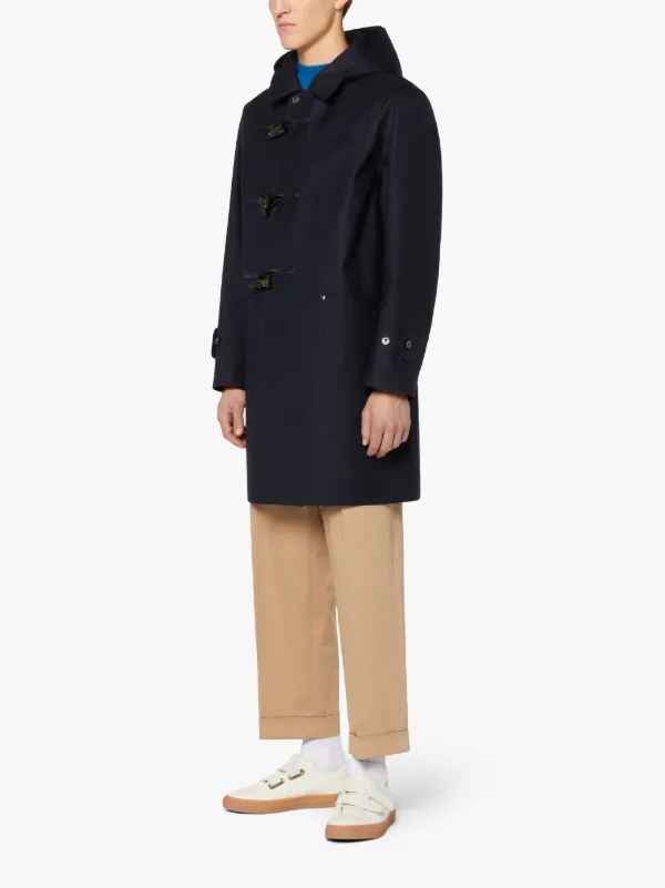 ROGART Navy Bonded Wool Duffle Coat | GR-1031