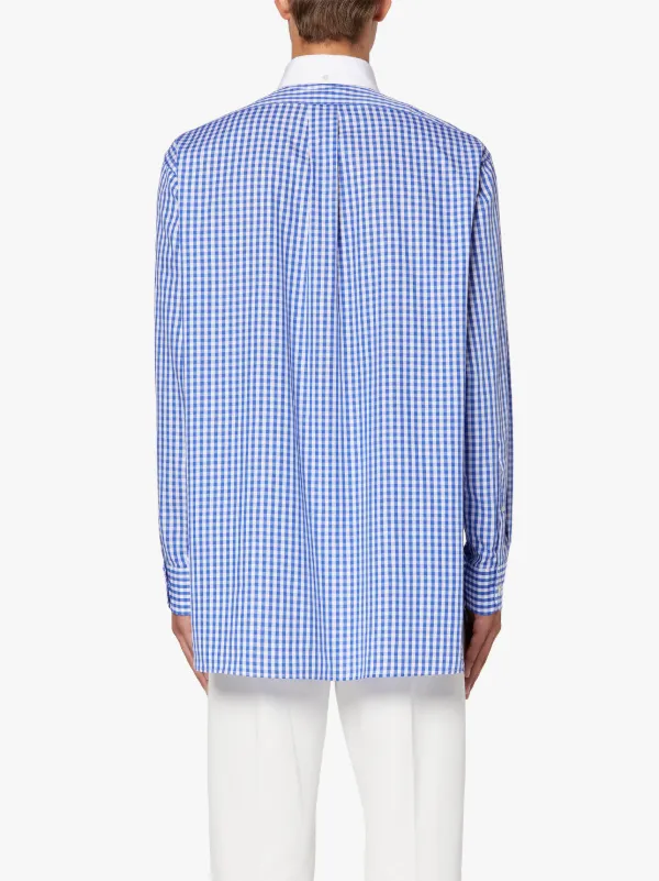 ROMA Blue Check Button Down Shirt | GSC-105