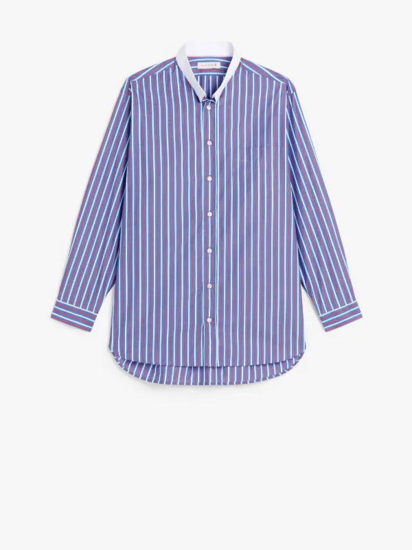 ROMA Blue & Red Stripe Button Down Shirt