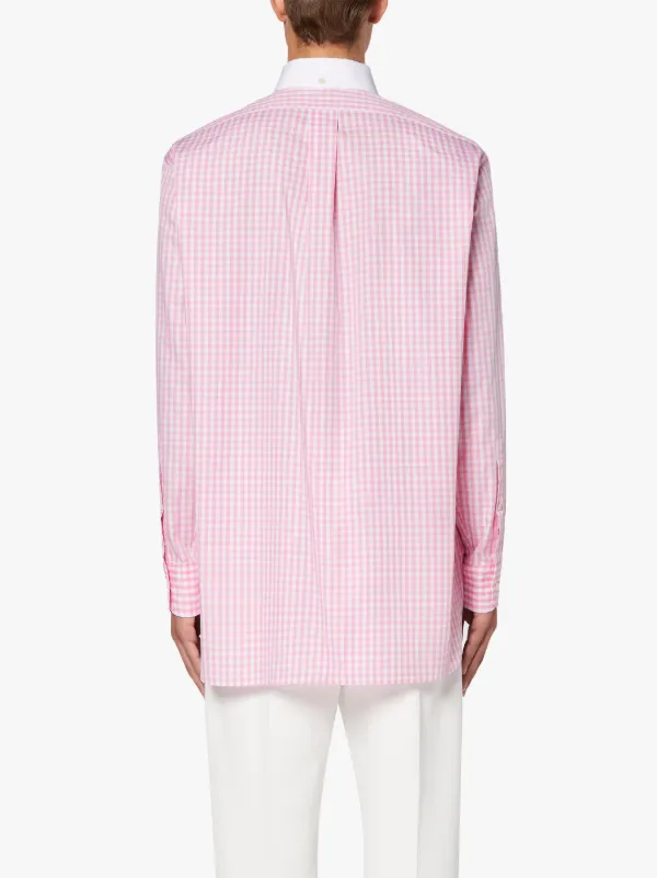 ROMA Pink Check Button Down Shirt | GSC-105