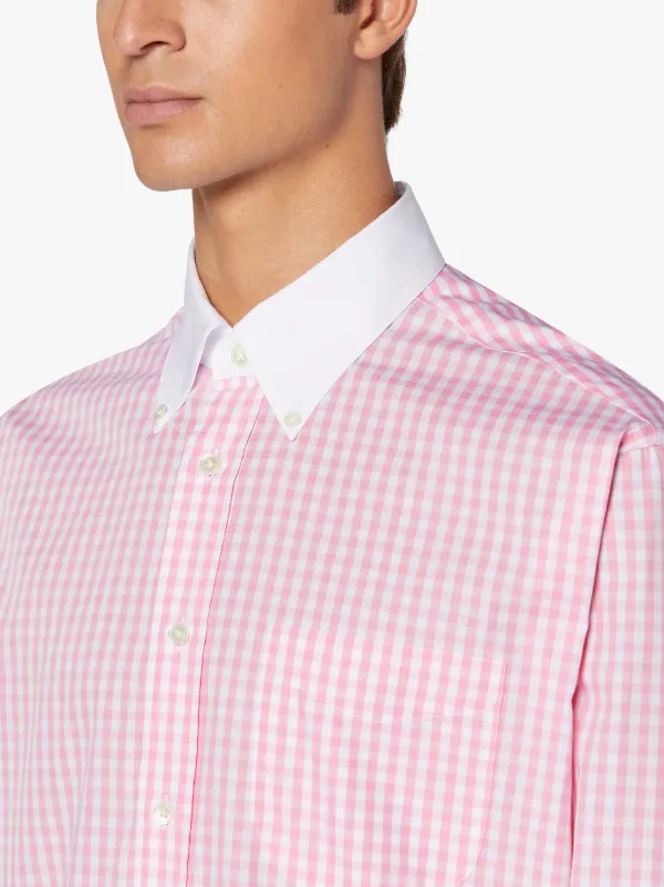 ROMA Pink Check Button Down Shirt | GSC-105