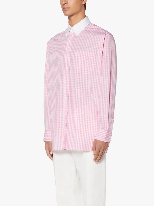 ROMA Pink Check Button Down Shirt | GSC-105