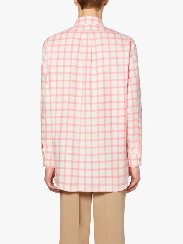 ROMA Pink Check Cotton Button Down Shirt | GSC-105