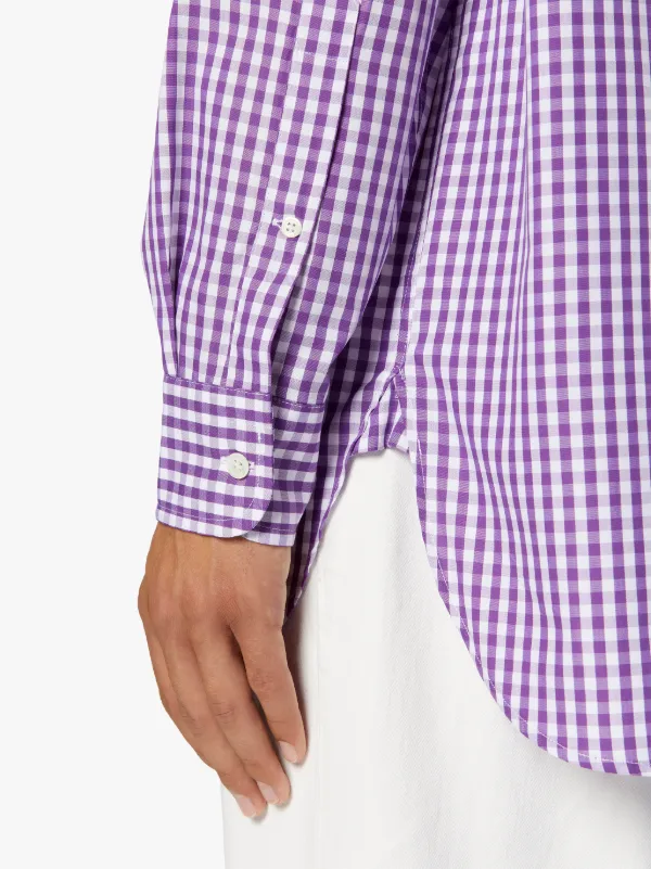 ROMA Purple Check Button Down Shirt | GSC-105