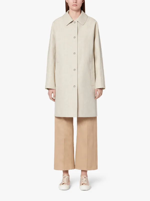 RORA Natural RAINTEC Linen Coat | LM-1029