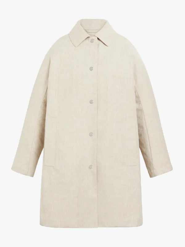 RORA Natural RAINTEC Linen Coat | LM-1029