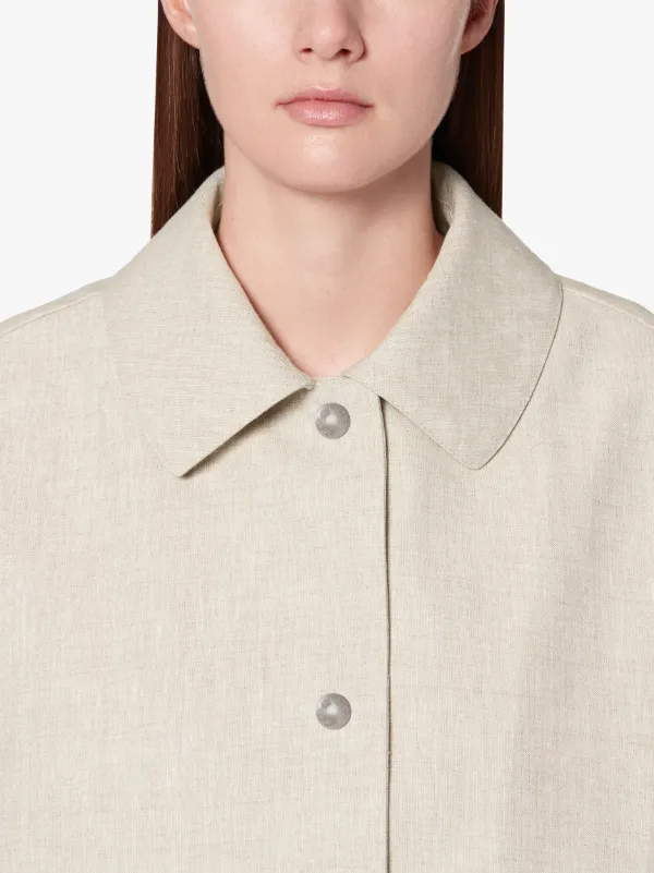 RORA Natural RAINTEC Linen Coat | LM-1029