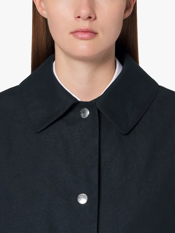 RORA Navy RAINTEC Linen Coat | LM-1029