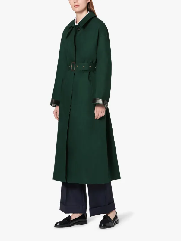 ROSEWELL Cedar Green Oversized Single Breasted Trench Coat | LR-1014D