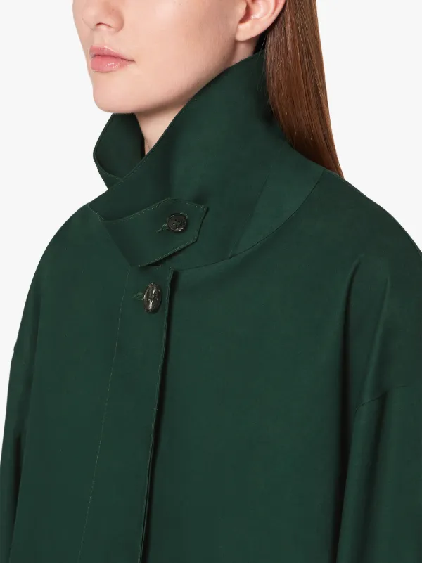 ROSEWELL Cedar Green Oversized Single Breasted Trench Coat | LR-1014D