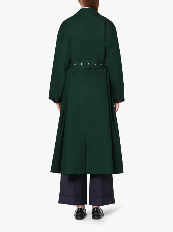 ROSEWELL Cedar Green Oversized Single Breasted Trench Coat | LR-1014D