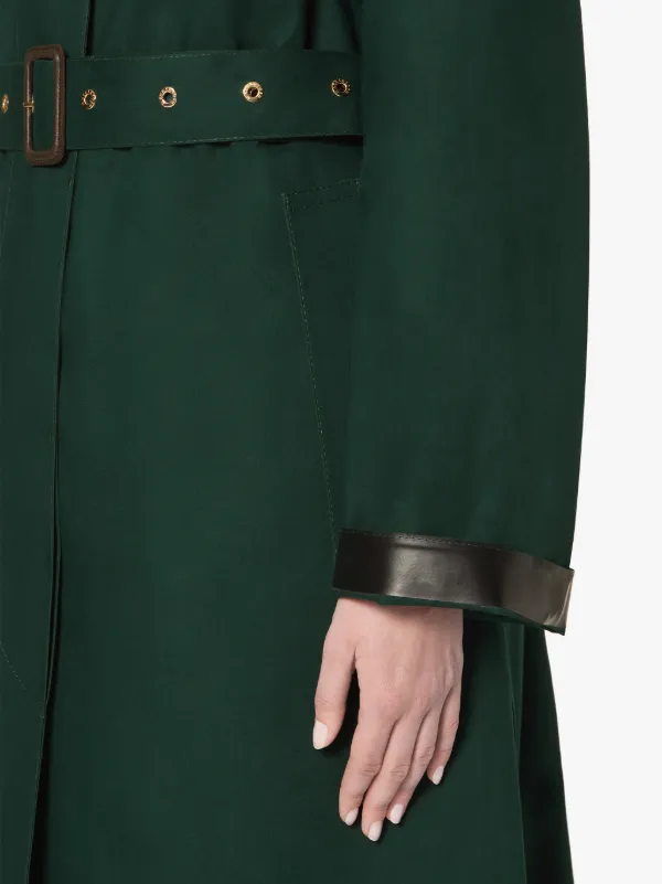 ROSEWELL Cedar Green Oversized Single Breasted Trench Coat | LR-1014D