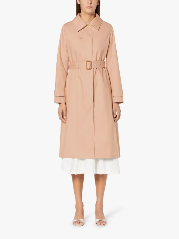 ROSLIN Maple Sugar RAINTEC Cotton Single Breasted Trench Coat | LM-061B