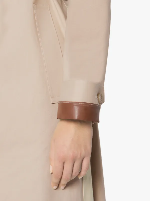 ROSLIN Putty Bonded Cotton Single Breasted Trench Coat | LR-061