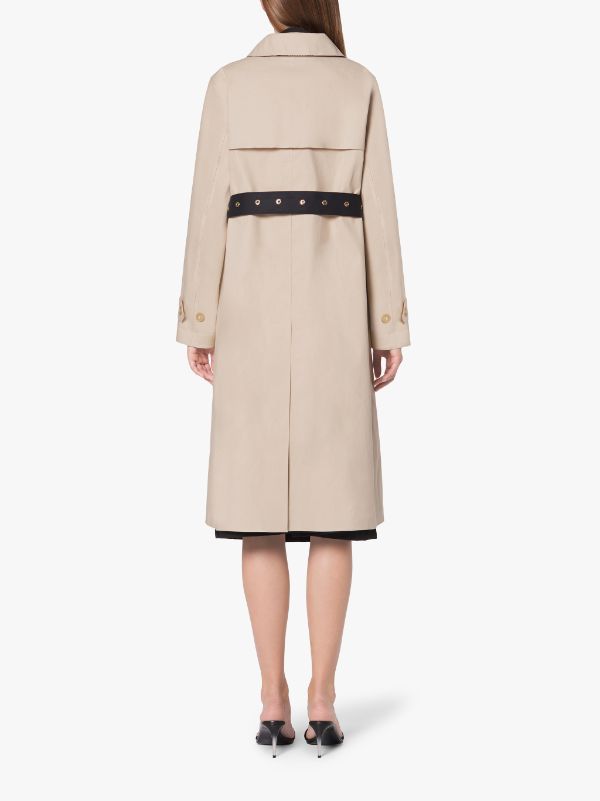 ROSLIN Putty Bonded Cotton Single Breasted Trench Coat | LR-061