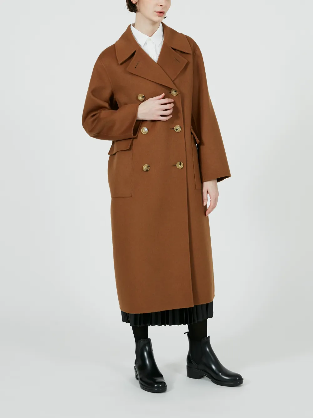 ROTHES BACK TAB LONG PEA COAT CAMEL | LM-1091/J | MACKINTOSH ROTHES BACK TAB LONG PEA COAT CAMEL | LM-1091/J | MACKINTOSH