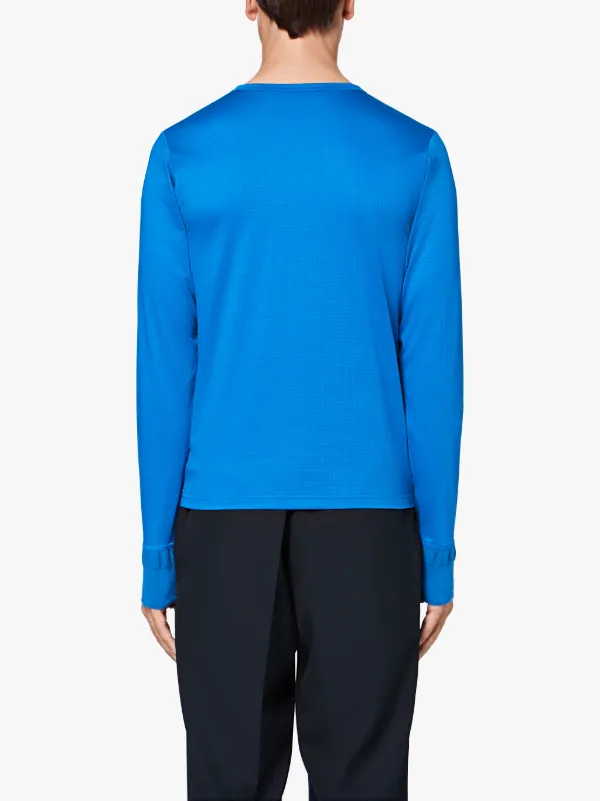 Royal Blue Cotton 0003 Henley Shirt | Mackintosh