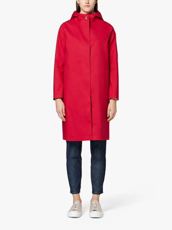 Ruby Bonded Cotton Hooded Coat