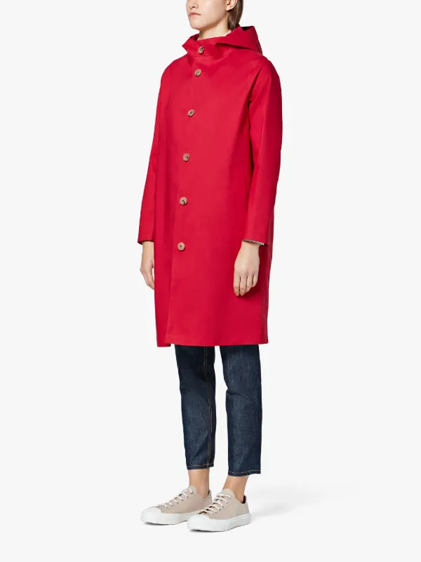 Ruby Bonded Cotton Hooded Coat