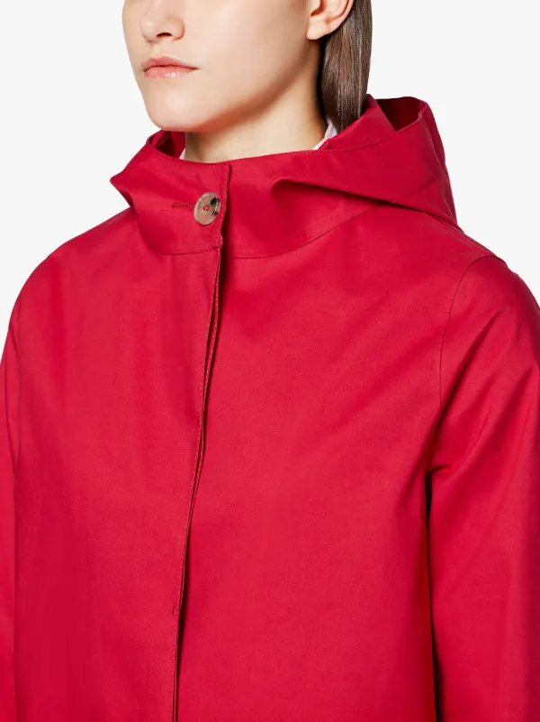 Ruby Bonded Cotton Hooded Coat