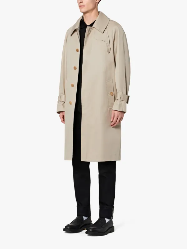 Sand Cotton Oversized Fly-Fronted Trench Coat GM-129BS