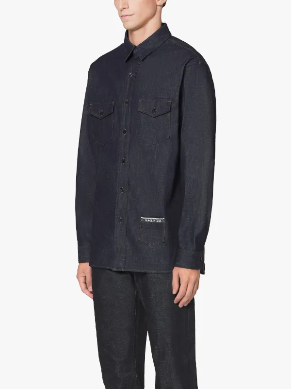 SAVAL Indigo Denim Shirt | D-MS005