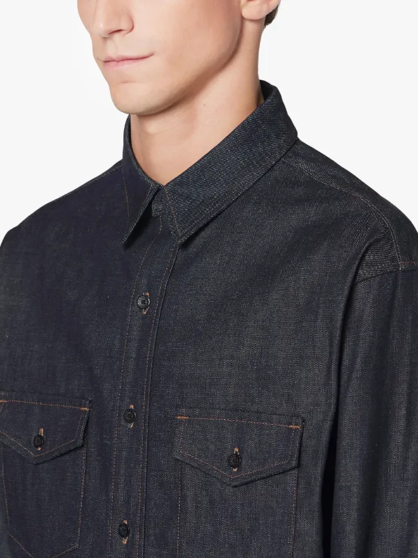 SAVAL Indigo Denim Shirt | D-MS005