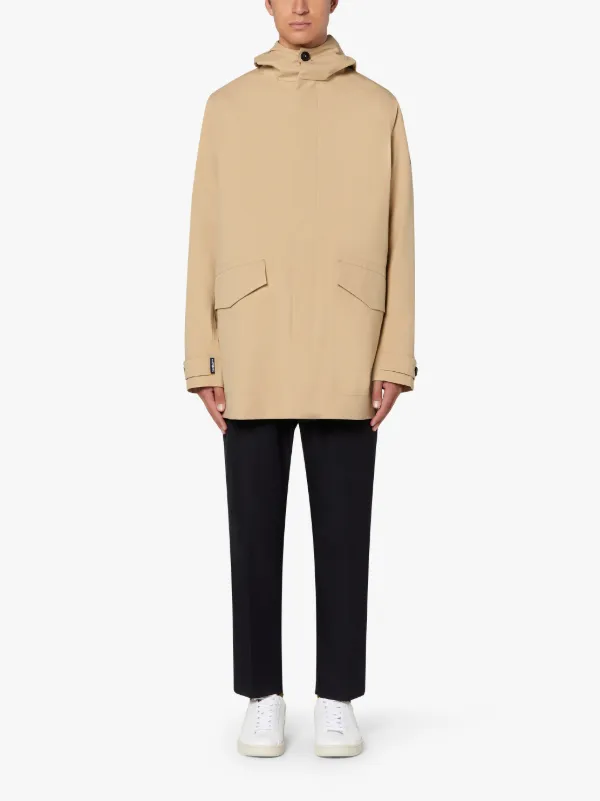 SAVE THE DUCK Beige Hooded Coat