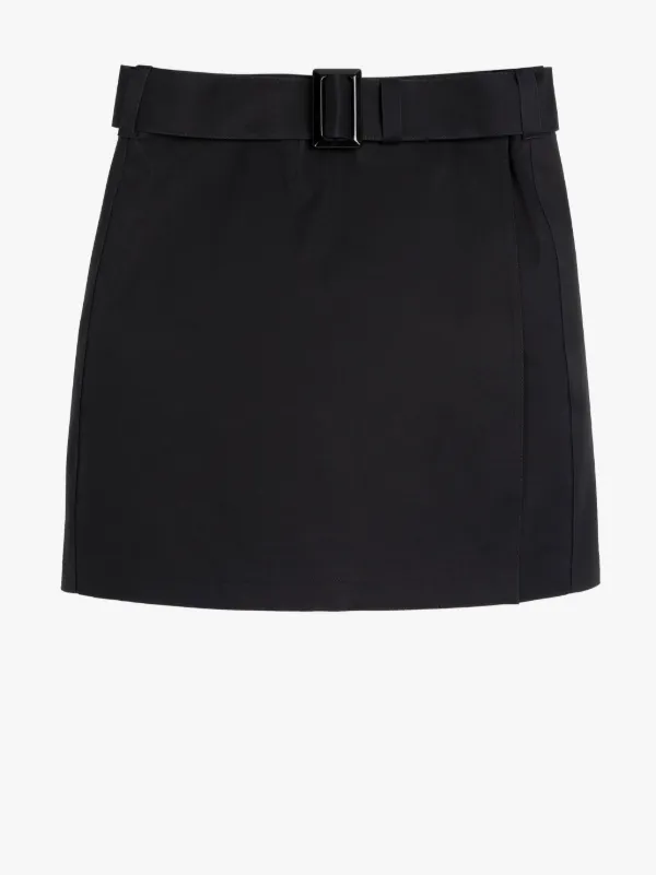 SEEMA Black Bonded Cotton Skirt