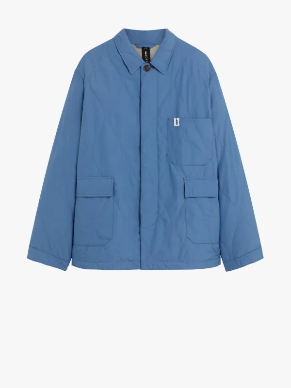 SEESUCKER CHORE Sky Blue Quilted Jacket | GQM-215