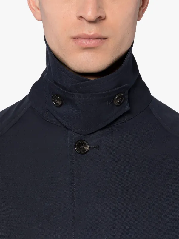 SELWYN Navy Cotton Overcoat