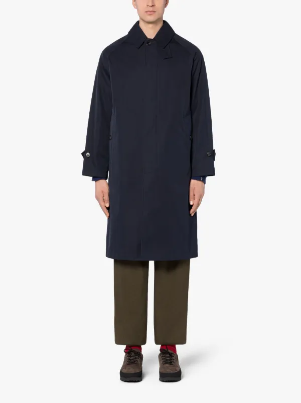 SELWYN Navy Cotton Overcoat