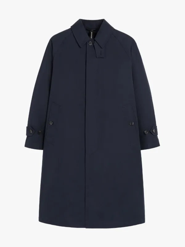 SELWYN Navy Cotton Overcoat